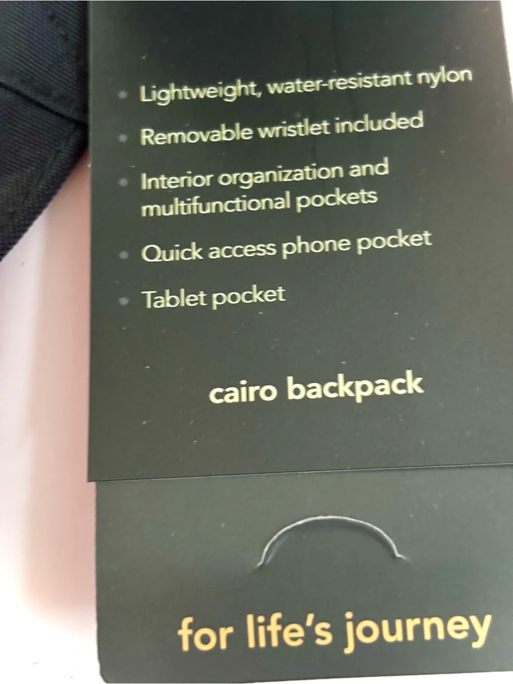 Baggallini Black Sling Cairo Backpack with Turn-Lock Detail-